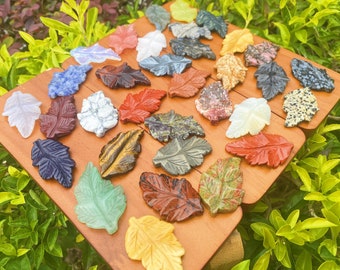 31 Kinds Natural Crystal Leaf,Hand Carved Quartz Crystal Tree Leaf,Mineral Specimen,Home Decoration,Reiki Healing,Crystal Gifts
