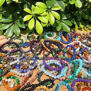 8mm,Natural Crystal Bracelet,Women/Men Stretchy Bracelet,Gemstone Bead Bracelets,Crystal Gift,BUY 3 GET 1 FREE