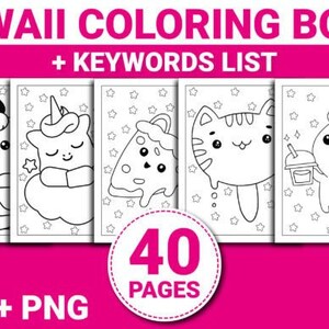 Kawaii Coloring Book for Kids Graphics