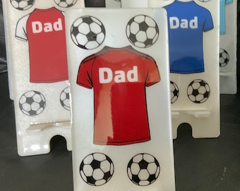Football themed mobile phone stand