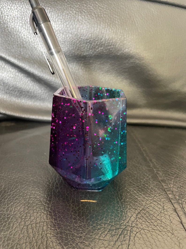 Resin Pen Holder, Make up Brush Holder. Etsy