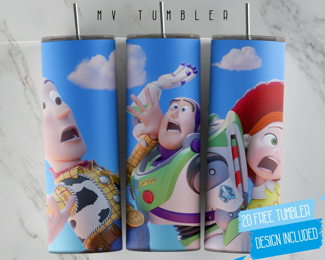 Toy Story Tumbler Wrap, Colorful Toy Story Sublimation Design 20 Oz Skinny Tumbler, Toy Story