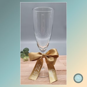 Namensschild Hochzeit • personalisierte Schleife mit Namen & Datum • Tischdeko Hochzeit, Taufe, Familienfest • ungebundene Schleife