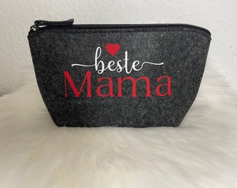 Kosmetiktasche, Schminktasche, Kulturtasche personalisiert, Geschenk für Mama, Geburt, Schwangerschaft, Muttertag