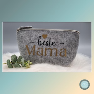 Kosmetiktasche, Schminktasche, Kulturtasche personalisiert, Geschenk für Mama, Geburt, Schwangerschaft, Muttertag