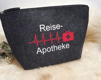 Kosmetiktasche, Schminktasche, Kulturtasche "Reise-Apotheke"