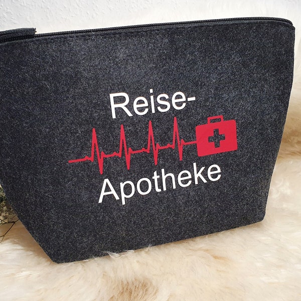 Kosmetiktasche, Schminktasche, Kulturtasche "Reise-Apotheke"