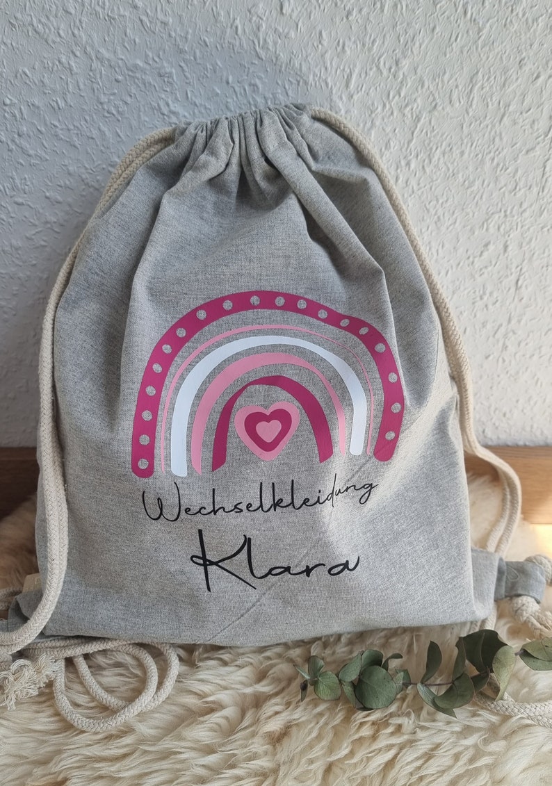 Turnbeutel für Kinder, Wechselkleidung, Kindergarten, personalisiert Bild 4