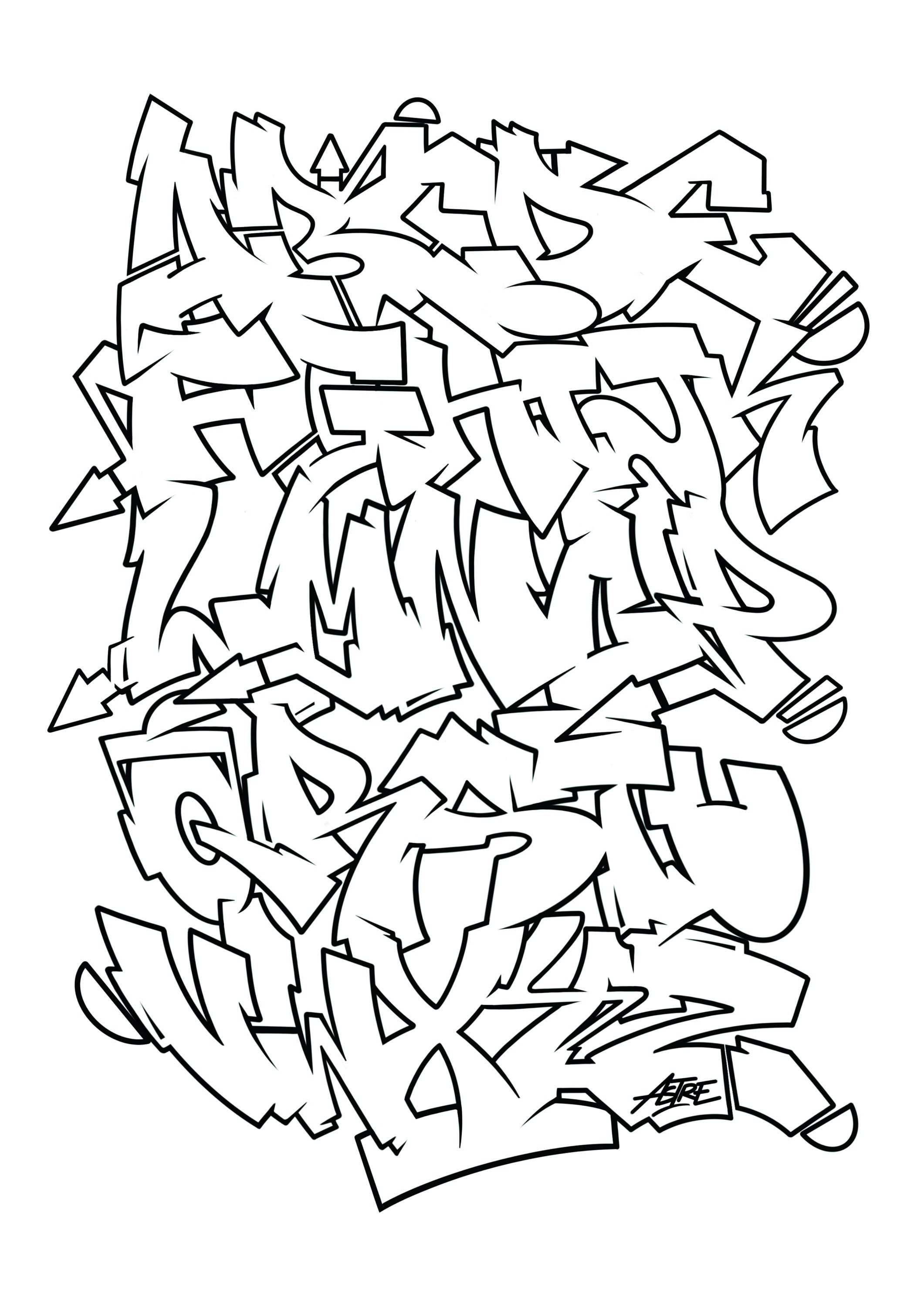 Graffiti Alphabet Etsy