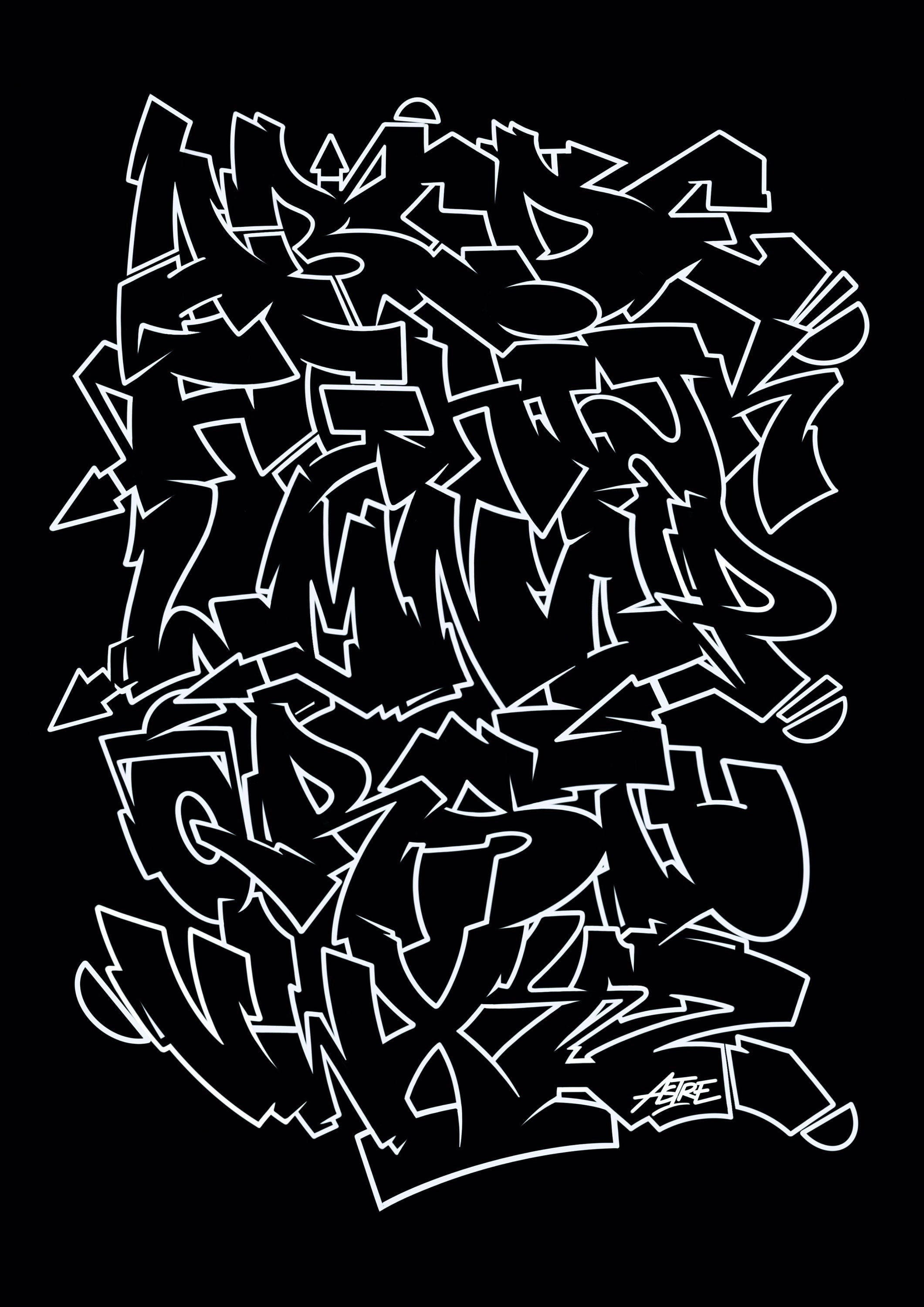 graffiti alphabet fonts a z