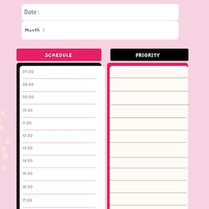 Daily Planner| Printable Daily planner| Digital Daily Planner| Editable Daily Planner| Instant Download