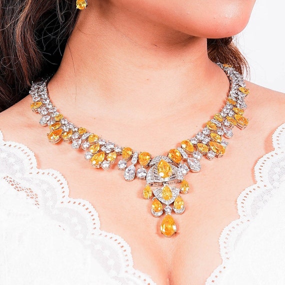Yellow sapphire necklace – Rolling Waves Cornish Jewellery