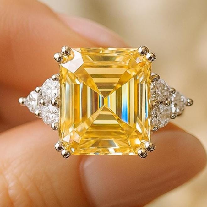 Faux Canary Yellow Diamond Ring - Main Image