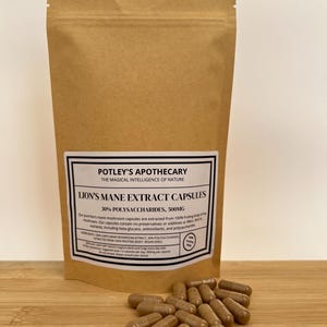 Lion's Mane Mushroom Extract 30% Polysaccharide Capsules  500mg, Hericium Erinaceus
