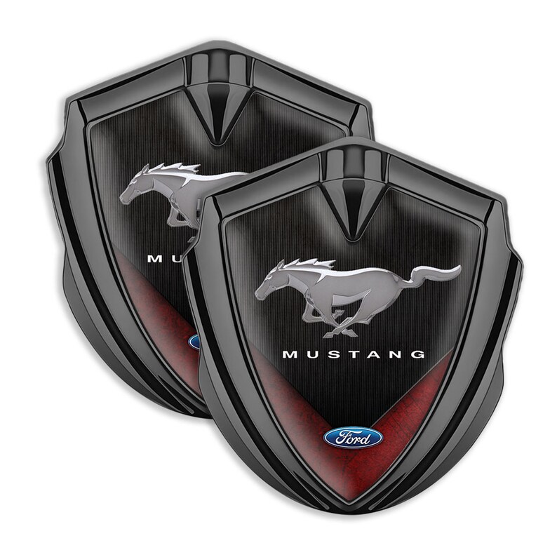 High Quality Mustang Emblem Metal Shield With 65/60mm Epoxy Badge