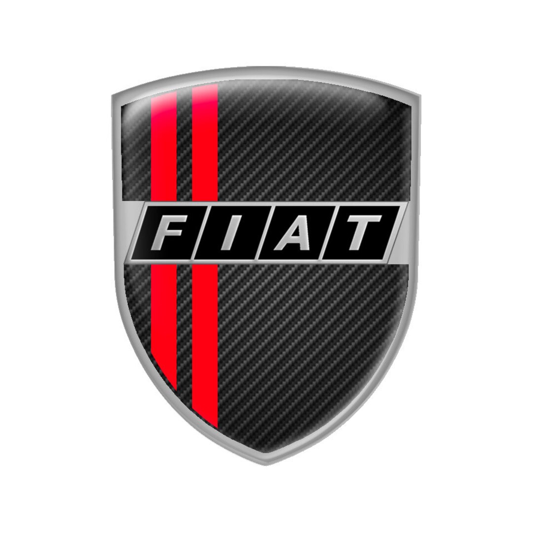 Fiat Shield All Sizes Domed Emblem Silicone Sticker Car Interior, Phone ...