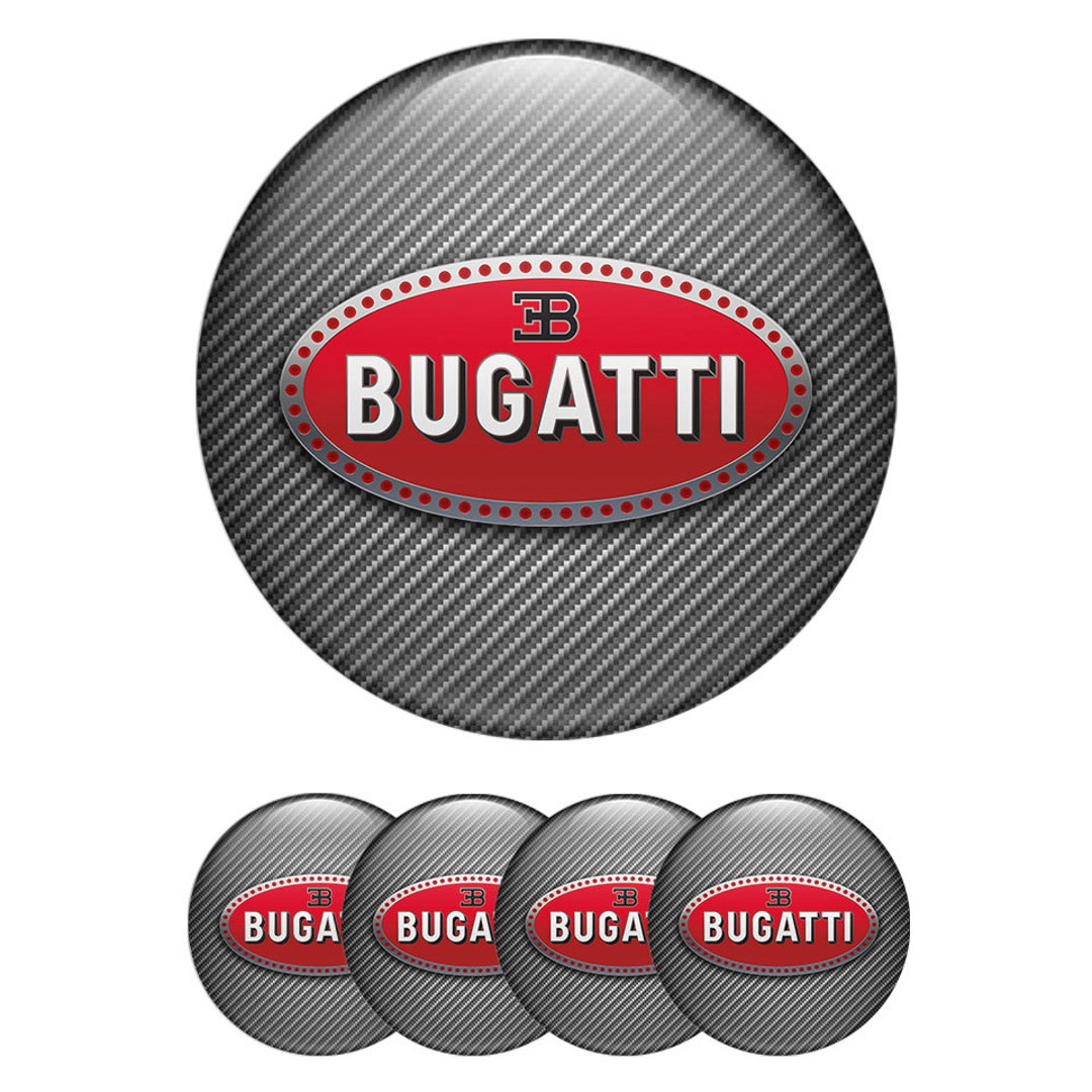 Bugatti Emblem Set of 4 X All Sizes Domed Silicone Stickers 3D Print ...