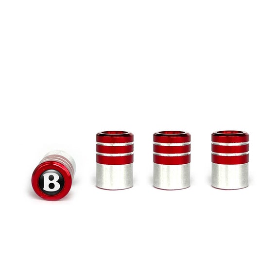 Set of 4 Pcs Bentley Tire Valve Caps Black Color With Logo Car
