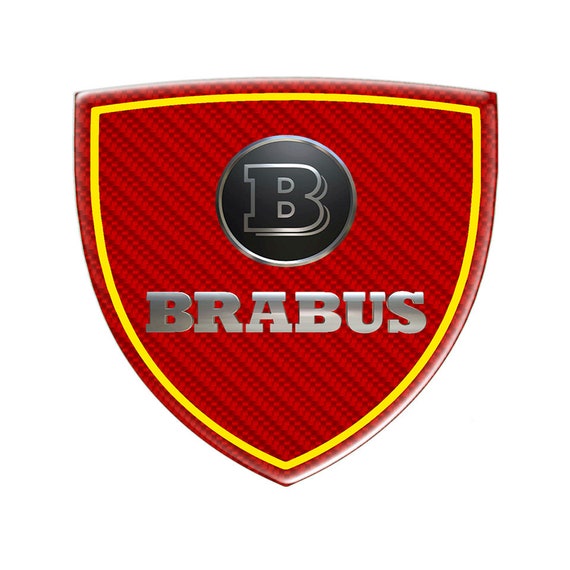 Brabus Red Shield All Sizes Domed Emblem Silicone Sticker Car