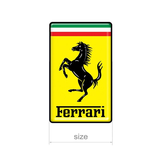 Buy Ferrari Epoxy Logo All Sizes Domed Emblem Silicone Sticker Car