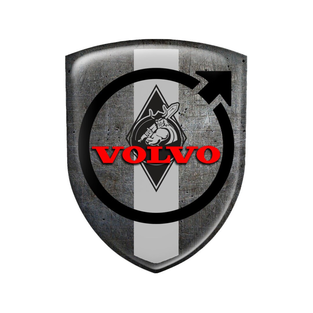 Volvo escudo Todos los tamaños Emblema abovedado Pegatina de silicona ...