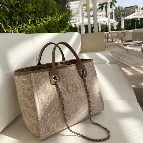 Personalisierte Tragetasche, Benutzerdefinierte Initialen Handtasche