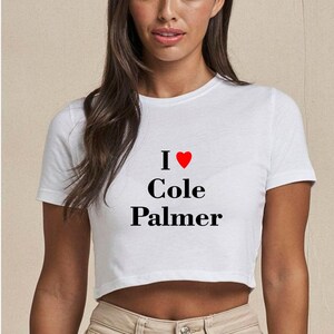 I Heart Cole Palmer Cropped T-Shirt - Women's Football Top zdjęcie 1