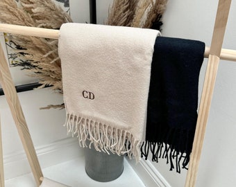 Personalized Winter Scarf: Soft Fashion Accessory, Gift for Her/Him