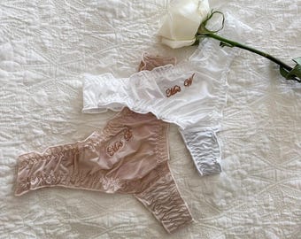 Personalized Bridal Lingerie, Custom Wedding Underwear