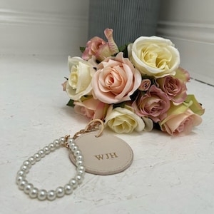 Personalised Pearl Keyring For Gift For Her For Birthday Gift For Keys Stocking Filler Gift For Mum Mothers Day Gift Wedding Gift
