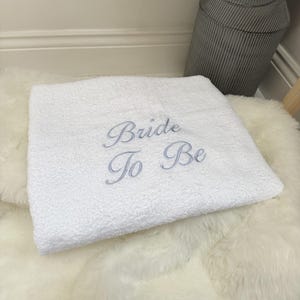 Personalised Wedding Towel - Bride To Be, Wifey, Just Married- Custom Bridal Gift, Engagement Gift, Bachelorette Towel, Honeymoon Towel