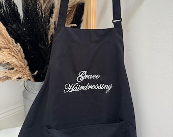Delantal bordado personalizado, regalo personalizado para barbero, peluquero o chef
