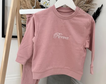 Personalized Kids Tracksuit, Embroidered Name, Baby Clothes