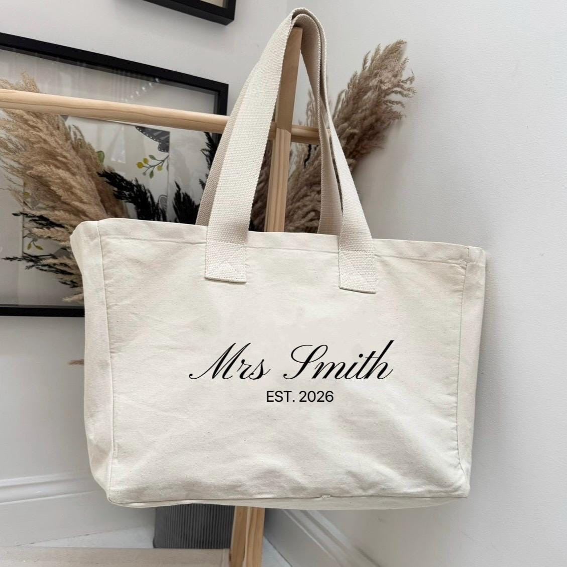 Personalized Wedding Tote Bag: Custom Canvas Bridal Party Gift - Etsy UK