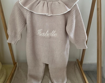 Pelele de punto personalizado para bebé: traje personalizado para recién nacido