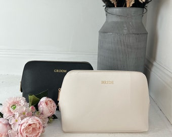 Personalized Bride & Groom Wash Bags – Honeymoon Gift Set