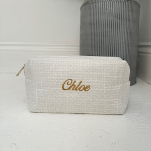 Personalised Cosmetic Bag For Travel Essentials Gift For Her Make Up Bag Wedding Gift Toiletry Pouch