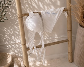 Personalisierte Braut Bikini-Set, gestickte Flitterwochen Bademode