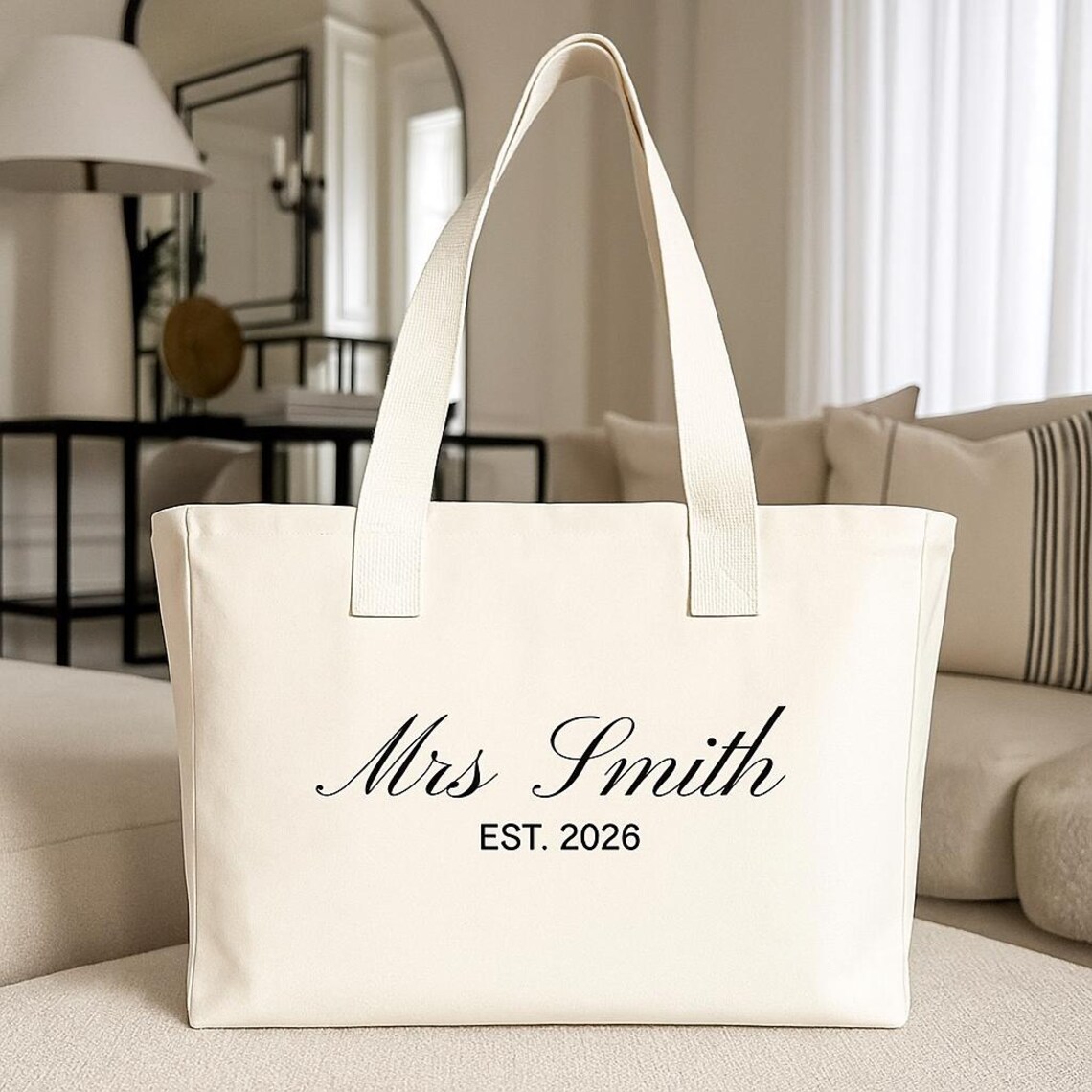 Personalized Wedding Tote Bag: Custom Canvas Bridal Party Gift - Etsy UK