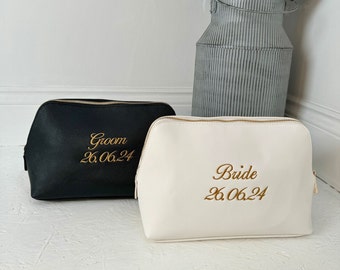 Personalized Bride and Groom Washbag – Custom Wedding Gift