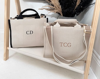 Personalisierte Tragetasche: Benutzerdefinierte Initiale Strandtasche, Geschenk für Sie