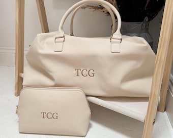Personalised Weekend Bag | Personalised Duffle Bag | Custom Travel Holdall | Initial Travel Bag | Personalised Overnight Bag | Weekender Bag