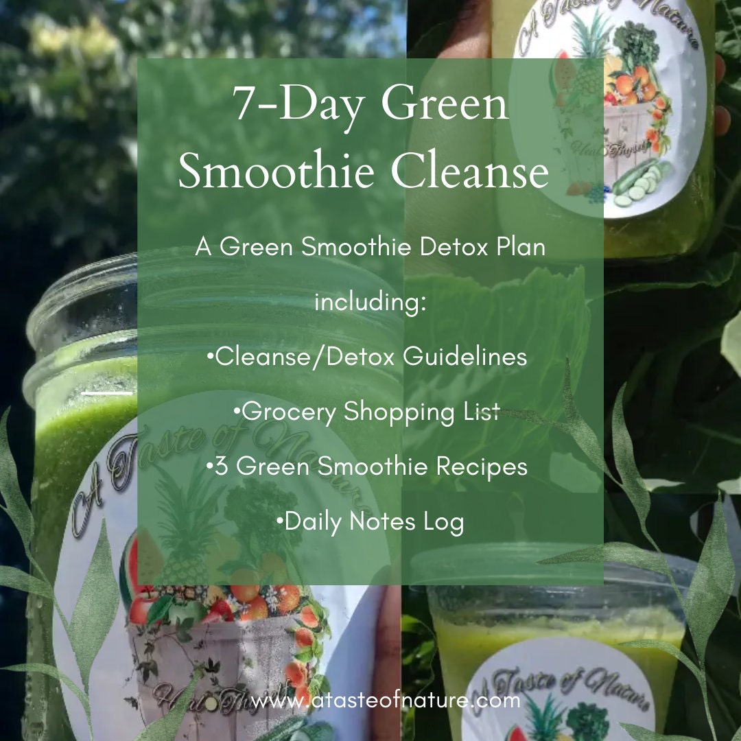 7 Day Smoothie Detox Plan Etsy