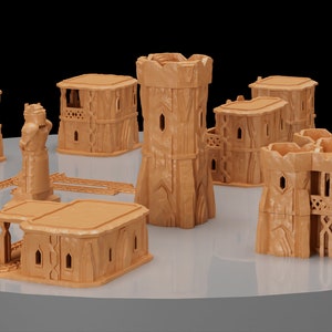 Dwarven Settlement, Miniature Land Dungeons and Dragons Pathfinder Table Top RPG 3D Printed Model image 3