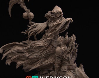 The Grim Reaper, Statue, Ernest Nemirovsky| Dungeons and Dragons | Pathfinder | Table Top RPG | 3D Printed Model