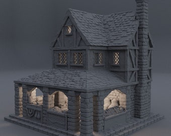 Small Market, Miniature Land | Dungeons and Dragons | Pathfinder | Table Top RPG | 3D Printed Model