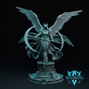 Moonlight Seraph, Witchsong Miniatures | Dungeons and Dragons | Pathfinder | Table Top RPG | 3D Printed Model
