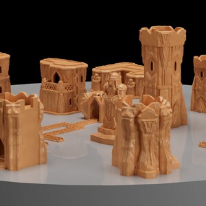 Dwarven Settlement, Miniature Land Dungeons and Dragons Pathfinder Table Top RPG 3D Printed Model image 2