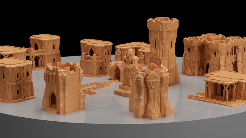 Dwarven Settlement, Miniature Land Dungeons and Dragons Pathfinder Table Top RPG 3D Printed Model image 2