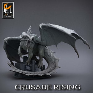 Great Red Wyrm, Red Dragon, Armored and Unarmored,  | Dungeons and Dragons | Pathfinder | Table Top RPG | 3D Printed Model